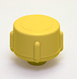 Male non-vented cap, yellow. Material: ABS. Model 1063