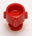 Female non-vented cap, red. Material: Polycarbonate. Model 1069