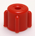 Male non-vented cap, red. Material: Polyethylene. Model 1252