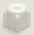 Male non-vented cap, white. Material: Polyethylene. Model 1254